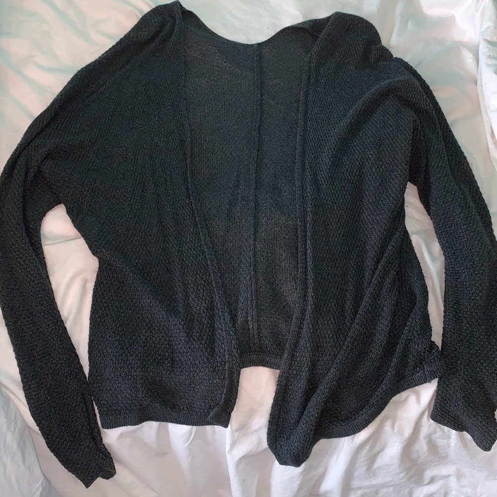 charcoal grey cardigan